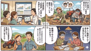 家族経営で揉めている様子