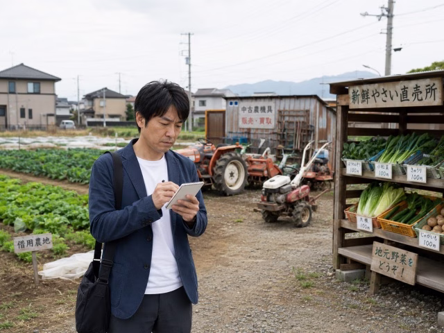 農業副業で直面する農地・費用・販路の3つの壁を確認する会社員