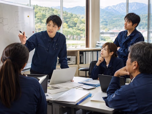 地方企業で自分のアイデアを提案しプロジェクトを進める社員