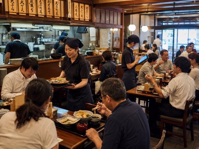 事業承継と店舗再生によって活気を取り戻した飲食店の店内のイメージ画像