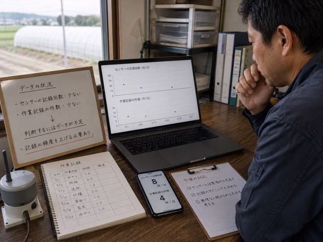 効果検証に必要なデータ件数が集まっているか確認する担当者
